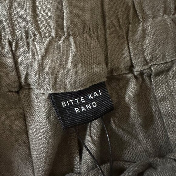 Bitte Kai Rand Lazy Linen Straight Pants Womens Size M Lagenlook Miniimalist NEW - Picture 8 of 10